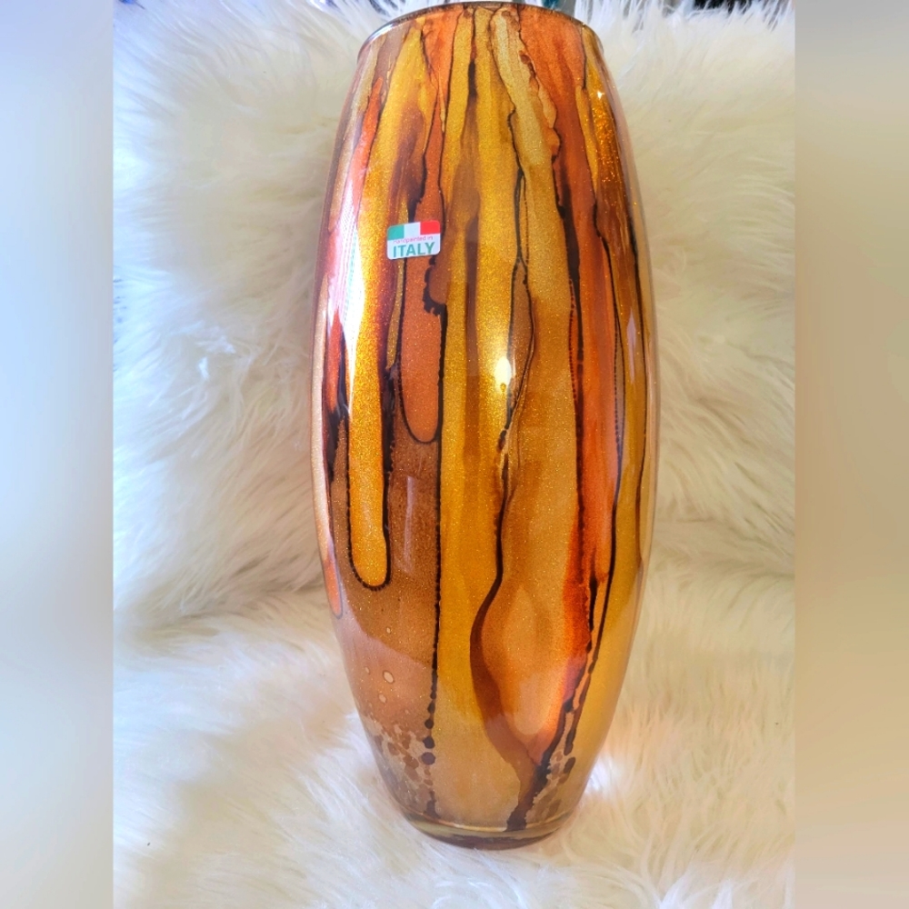 Authentic Italian Hand Blown Vase. One of kind